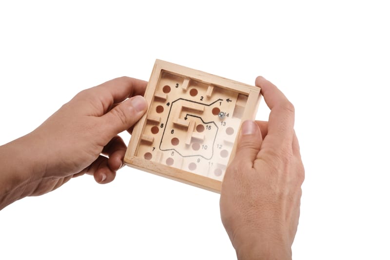 Promotional Pine Wooden Labyrinth Game