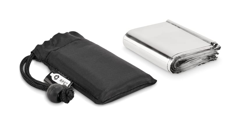 Custom Branded RPET Emergency Blanket In A Pouch