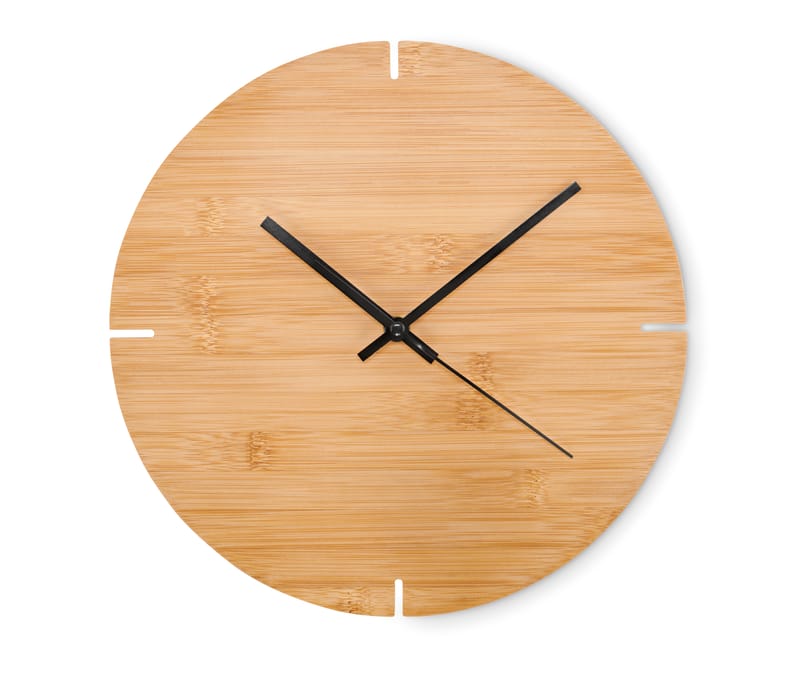 Promotional Round Shape Bamboo Wall Clock