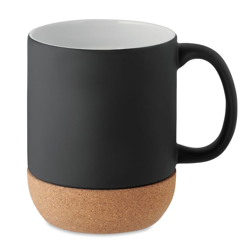 Custom Printed Matt Ceramic Cork Mug 300 Ml
