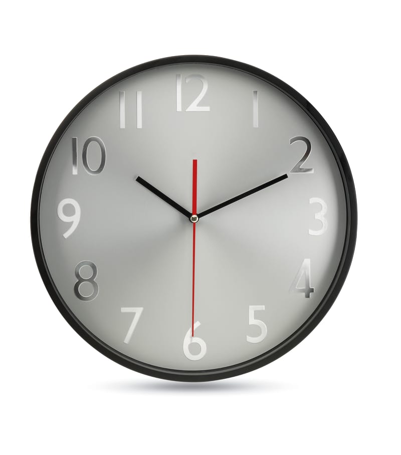 Promotional Wall Clock W Silver Background