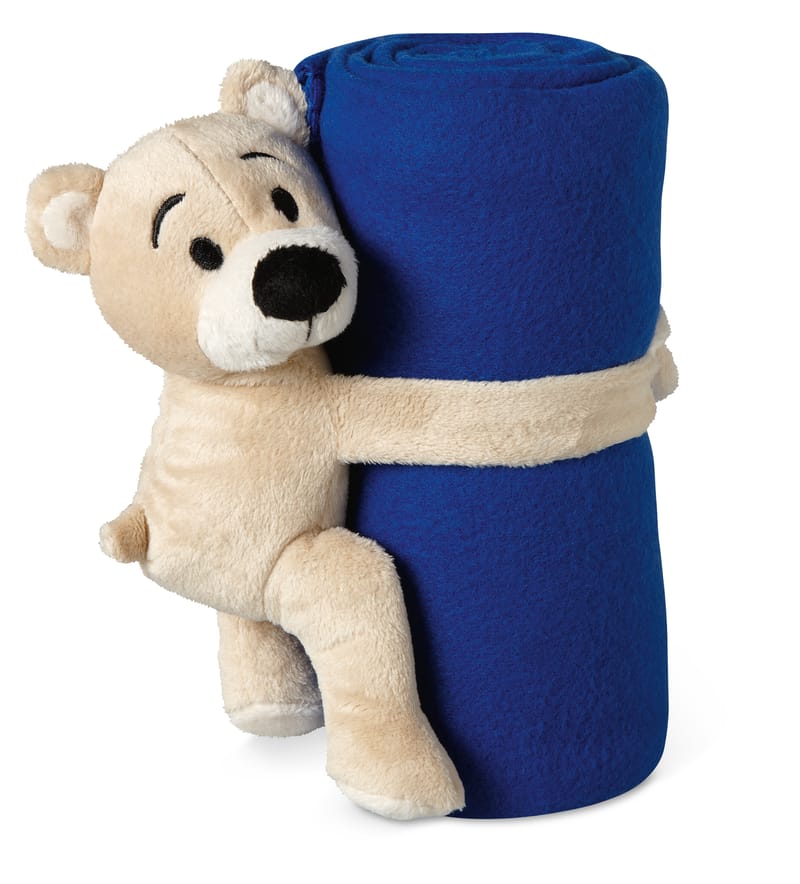 Promotional Fleece Blanket With Bear