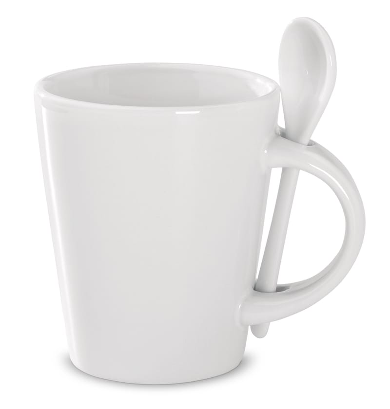 Custom Printed Sublimation Mug With Spoon