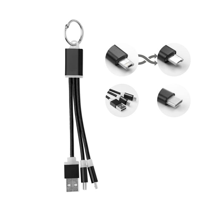 Branded Key Ring With Usb Type C Cable