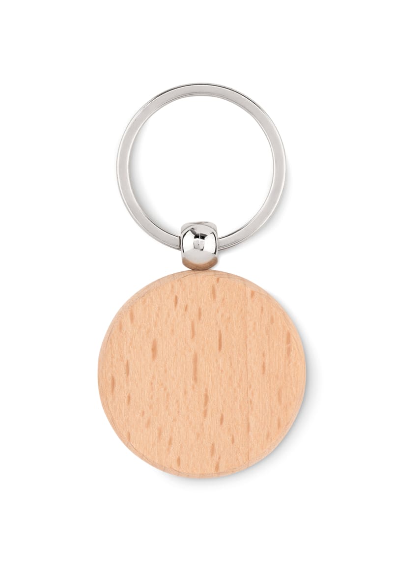 Promotional Round Wooden Key Ring