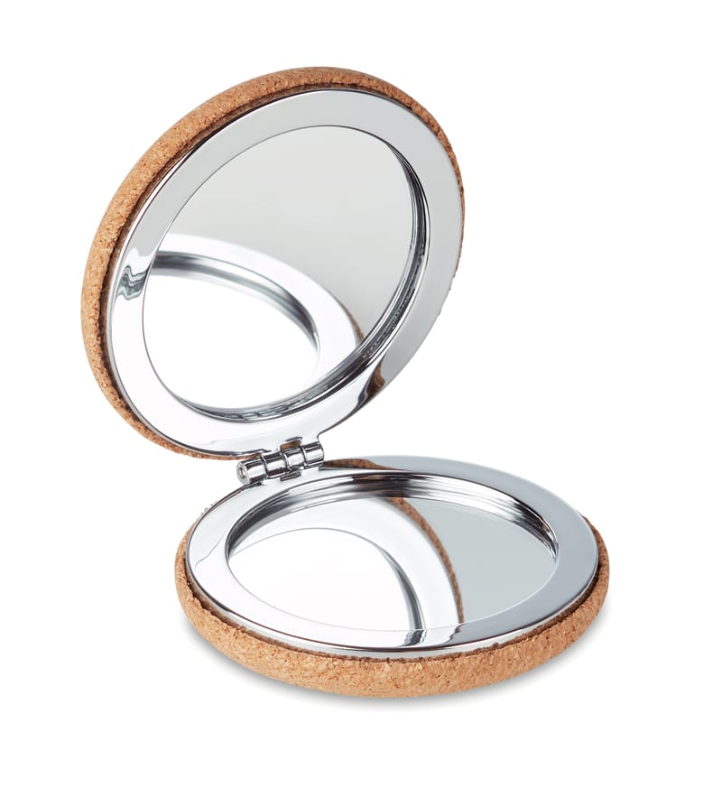 Promotional Pocket Mirror With Cork Cover