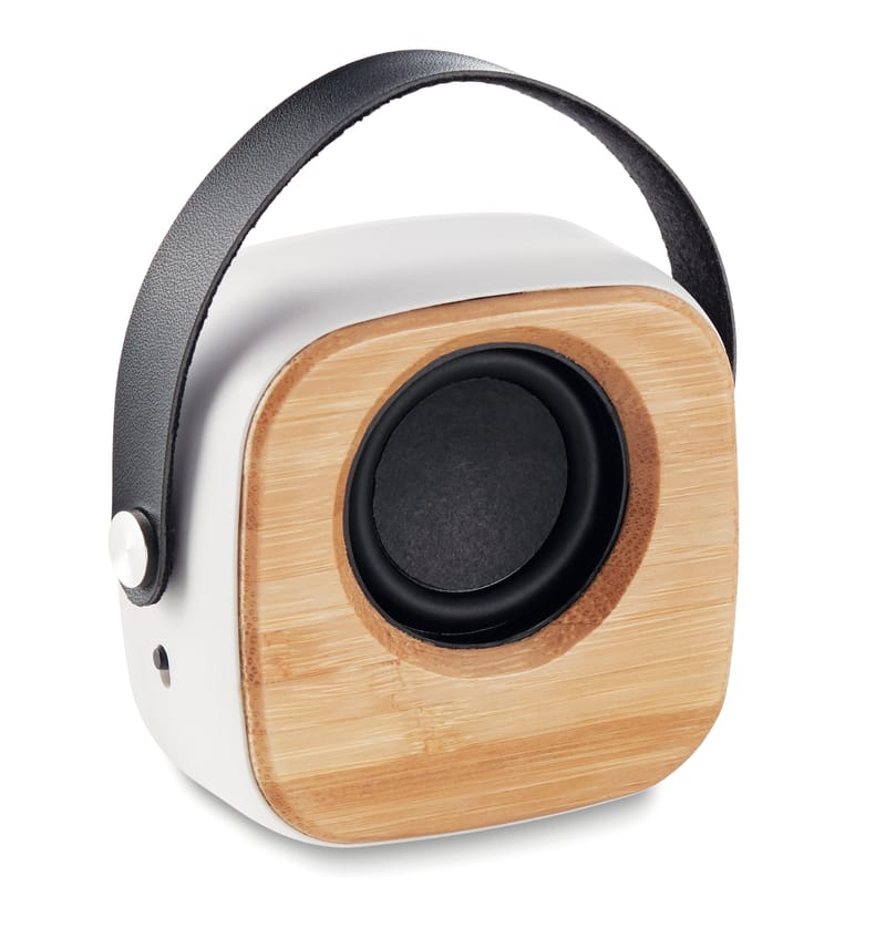 Branded Speaker 3w With Bamboo Front