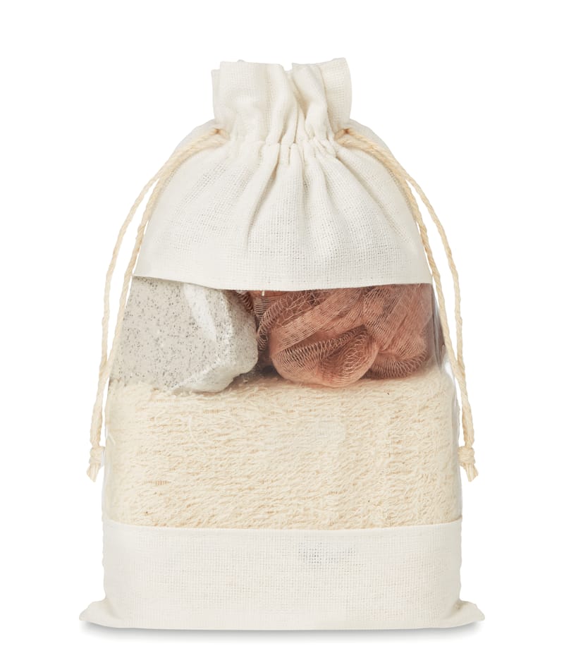 Custom Branded Bath Set In Cotton Pouch