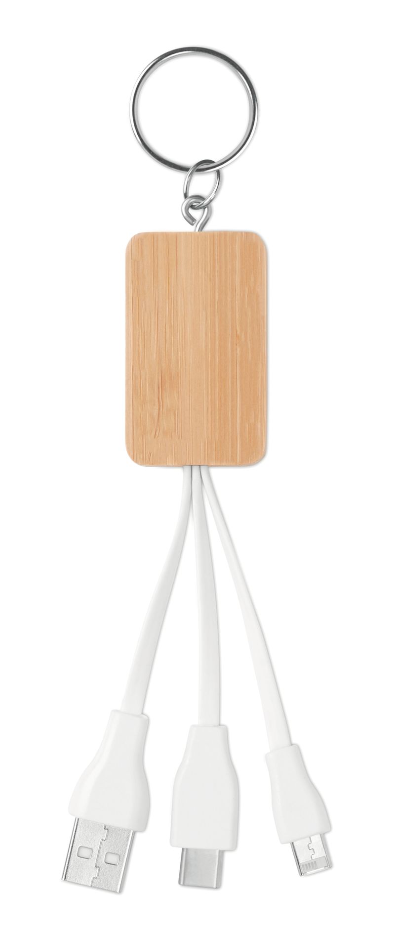 Branded Bamboo 3-in-1 Cable