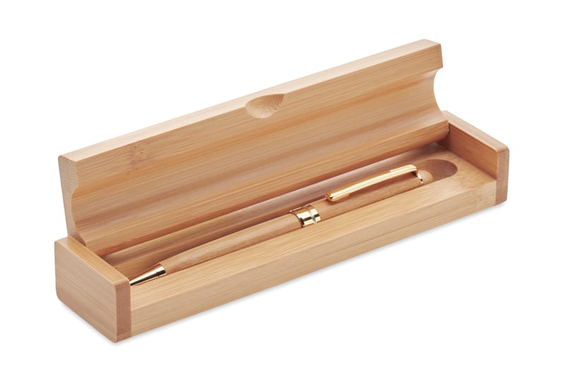 Promotional Bamboo Twist Ball Pen In Box