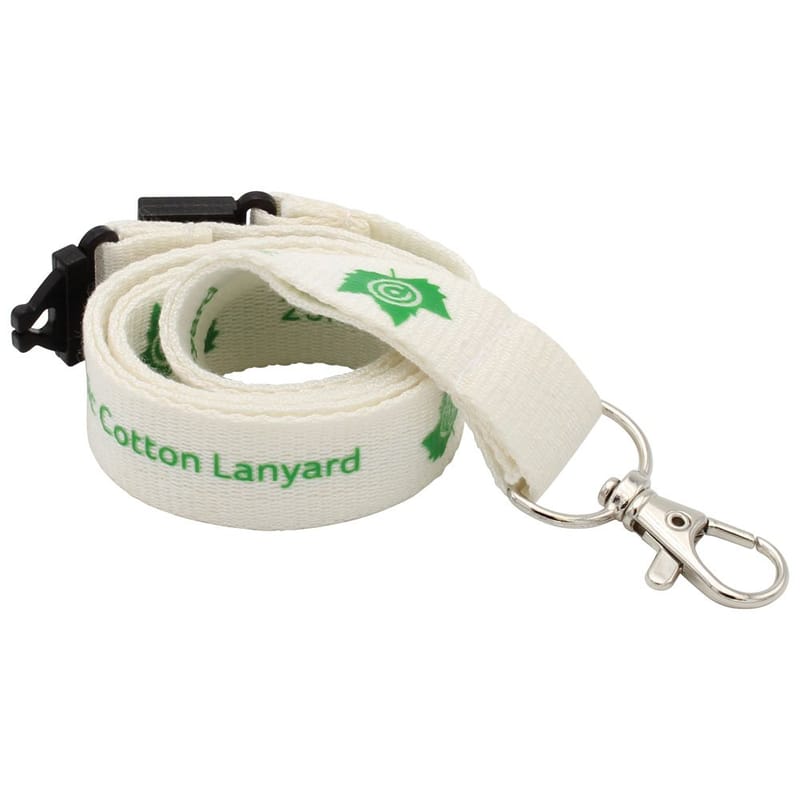 Custom Branded 15mm Organic Cotton Lanyard