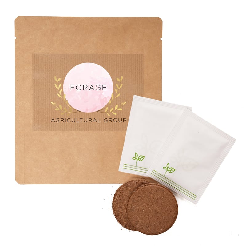 Custom Branded Natural Heat Sealed Pouch Planter