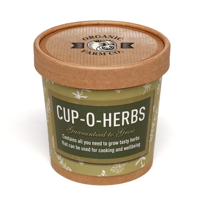 Custom Printed Natural Cup-O-Herbs Grow Kit