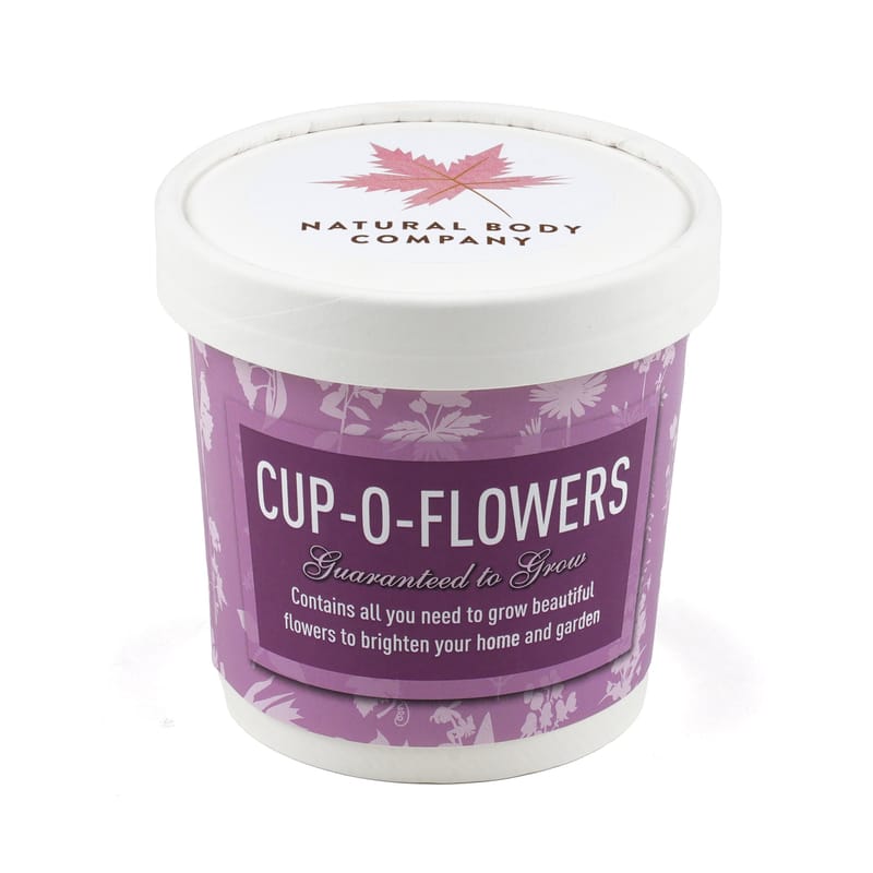 Custom Printed White Cup-O-Flowers Grow Kit