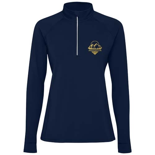 Custom Branded Estambul 200 g/m² long sleeve women's half zip sweatshirt