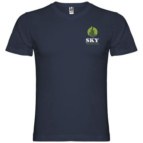 Custom Branded Samoyedo 155 g/m² short sleeve men's v-neck t-shirt