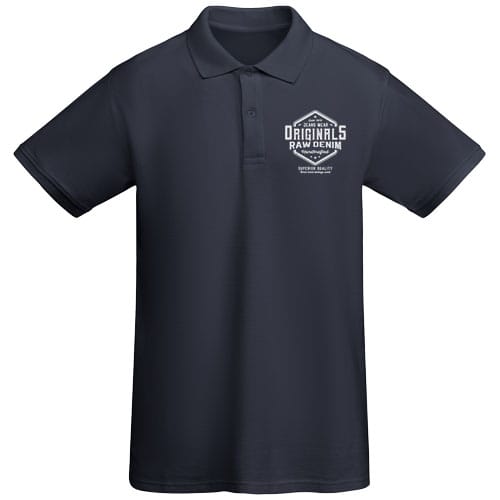 Custom Branded Prince 210 g/m² organic cotton short sleeve men's polo