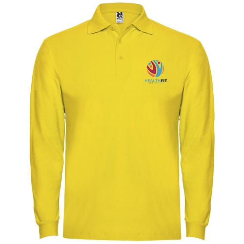Custom Branded Estrella 220 g/m² long sleeve men's polo