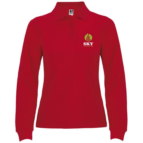 Custom Branded Estrella 220 g/m² long sleeve women's polo