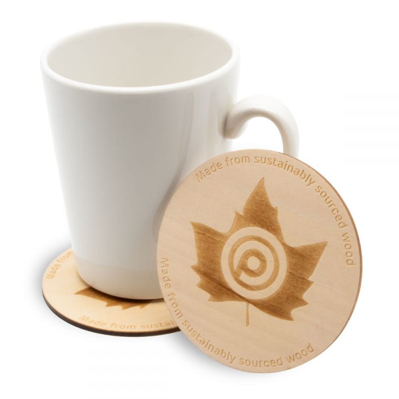 Custom Printed Wooden Coaster (90mm Diameter: 3mm Thick)