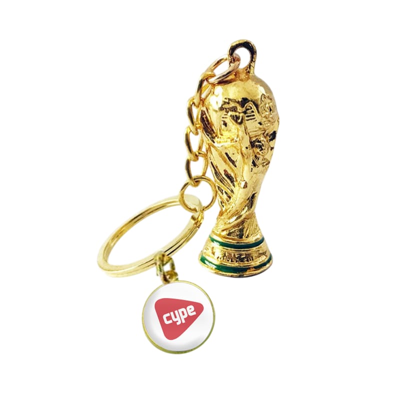 Custom Printed World Cup Trophy Keyring