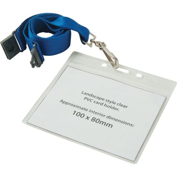 Custom Branded Clear PVC Wallet (UK Stock: Landscape)