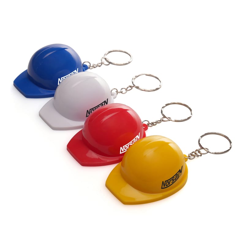 Custom Branded Hard Hat Plastic Bottle Opener Keyring