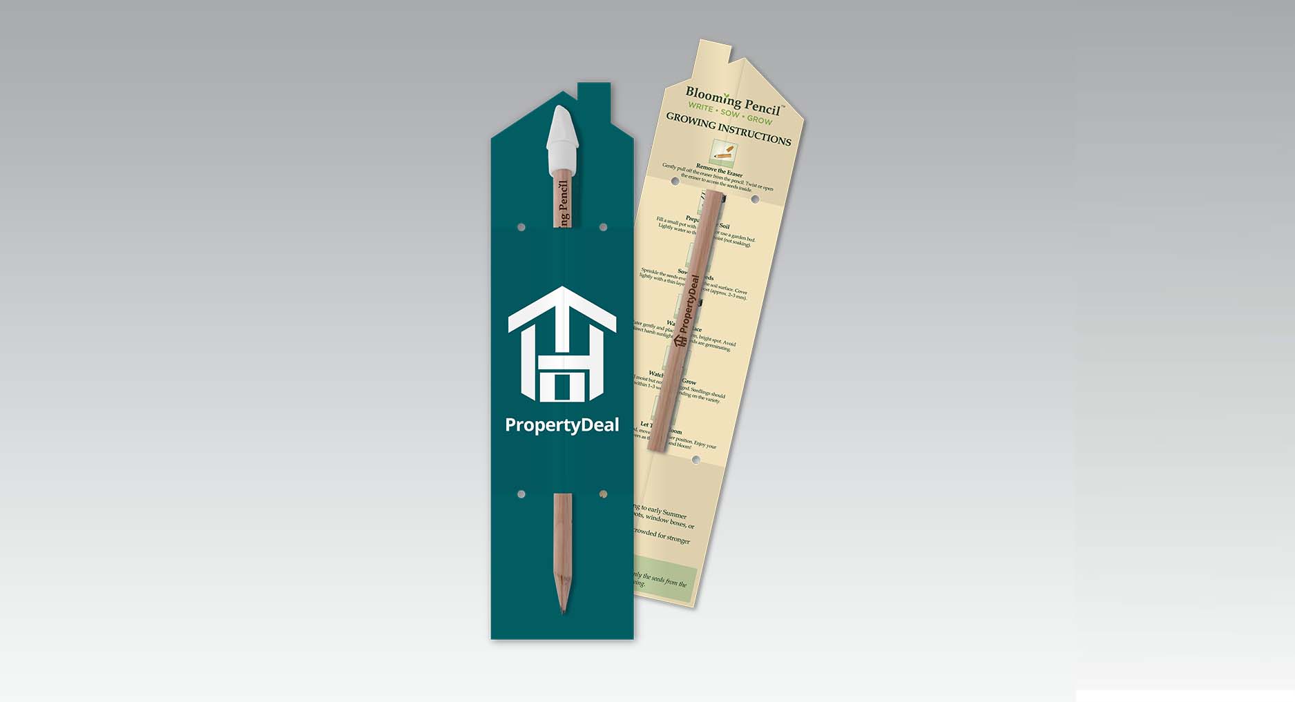 Blooming Pencil with House Shaped Backing Card