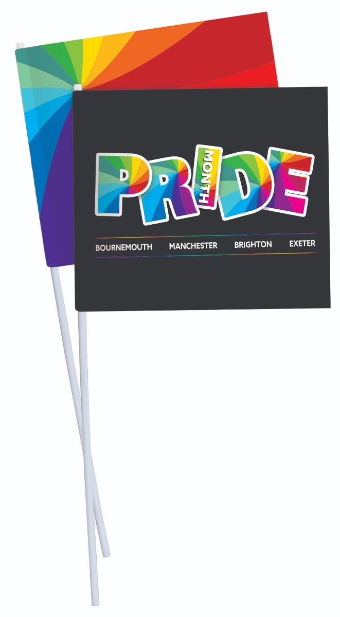 A4 Hand Waving Flags